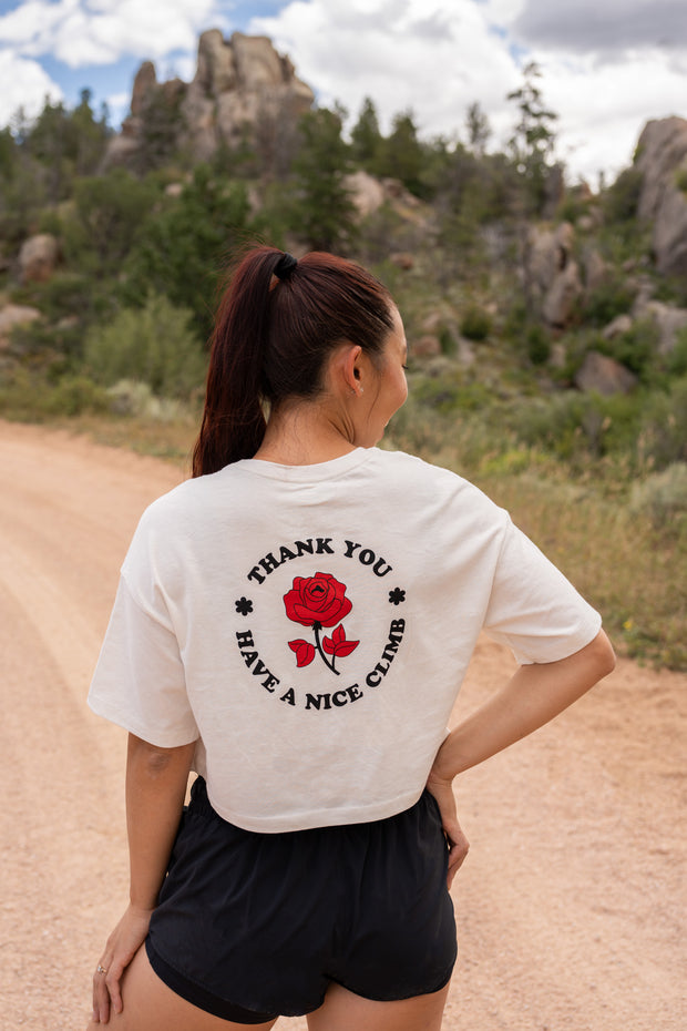 Have a Nice Climb - Women's Jersey Cropped Tee