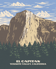 El Capitan - Crag Cards - Rock Climbing Artwork