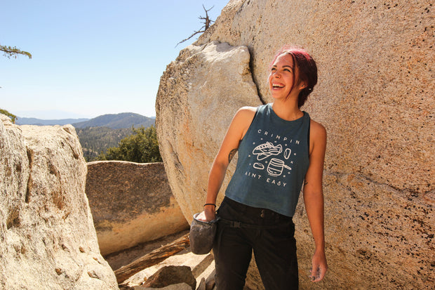 rock climbing shirt women - crimpin aint easy - monopkt