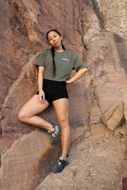 Climbing State of Mind - Women's Jersey Cropped Tee