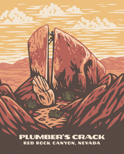 Plumber's Crack - Crag Cards - Rock Climbing Artwork