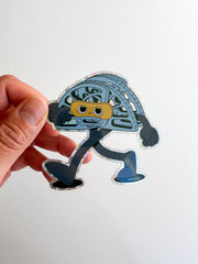 Walking Cam Sticker, Rock Climbing Sticker, Trad Climbing Sticker, Rock Climber,