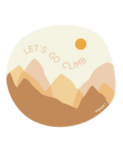 let's go climb - rock climbing sticker - monopkt