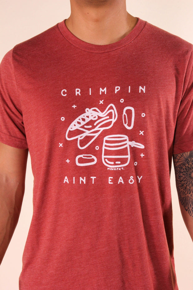 rock climbing shirt - crimpin aint easy - monopkt