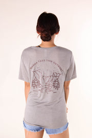 wanna take this outside - hiking tee - monopkt