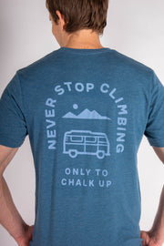 rock climbing shirt - never stop climbing - monopkt