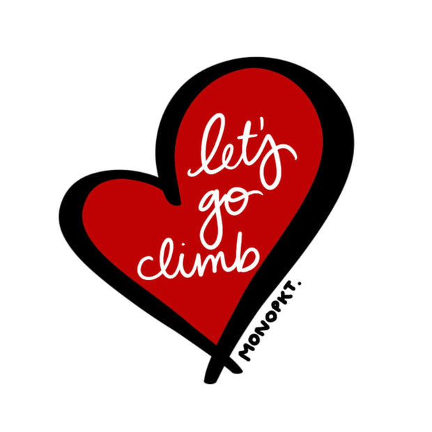 let's go climb - rock climbing sticker - monopkt