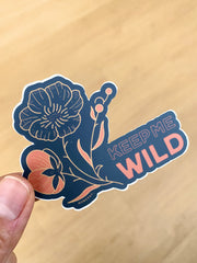 rock climbing hiking sticker - keep me wild - monopkt